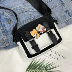 Apparel Happy Friends Satchel -Kawaii Store kawaiies plushies plush softtoy happy friends satchel bags black 535124