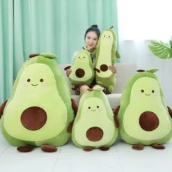 Happy Green Avocado Plushie -Kawaii Store kawaiies plushies plush softtoy happy green avocado new soft toy 879049