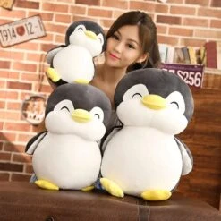 Happy Penguin Trio Plushies -Kawaii Store kawaiies plushies plush softtoy happy penguin trio soft toy 141690