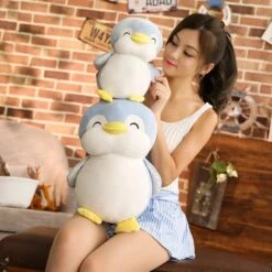 Happy Penguin Trio Plushies -Kawaii Store kawaiies plushies plush softtoy happy penguin trio soft toy 652297