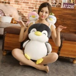 Happy Penguin Trio Plushies -Kawaii Store kawaiies plushies plush softtoy happy penguin trio soft toy 735423