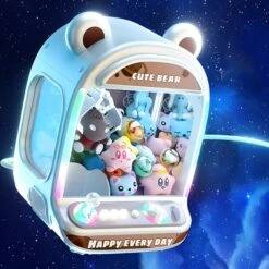 Happy Pink Brown Bear Advanced Mini Claw Machine Toy -Kawaii Store kawaiies plushies plush softtoy happy pink brown bear advanced mini claw machine toy toys 195060