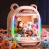 Happy Pink Brown Bear Advanced Mini Claw Machine Toy -Kawaii Store kawaiies plushies plush softtoy happy pink brown bear advanced mini claw machine toy toys 510846