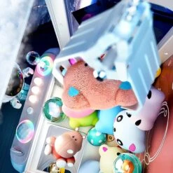 Happy Pink Brown Bear Advanced Mini Claw Machine Toy -Kawaii Store kawaiies plushies plush softtoy happy pink brown bear advanced mini claw machine toy toys 530258