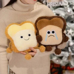 Happy Toast Sad Toast Plush & Bag -Kawaii Store kawaiies plushies plush softtoy happy toast sad toast plush bag soft toy 190464