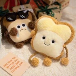 Happy Toast Sad Toast Plush & Bag -Kawaii Store kawaiies plushies plush softtoy happy toast sad toast plush bag soft toy 575247