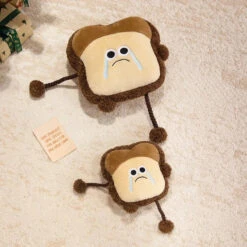 Happy Toast Sad Toast Plush & Bag -Kawaii Store kawaiies plushies plush softtoy happy toast sad toast plush bag soft toy 733950
