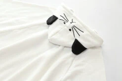 Apparel Harajuku Black Gray White Cat Hooded Cloak Coat -Kawaii Store kawaiies plushies plush softtoy harajuku black gray white cat hooded cloak coat apparel 198089