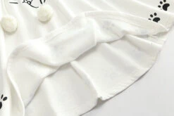 Apparel Harajuku Black Gray White Cat Hooded Cloak Coat -Kawaii Store kawaiies plushies plush softtoy harajuku black gray white cat hooded cloak coat apparel 275054