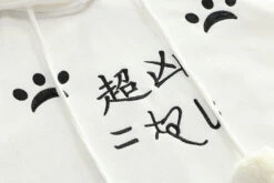 Apparel Harajuku Black Gray White Cat Hooded Cloak Coat -Kawaii Store kawaiies plushies plush softtoy harajuku black gray white cat hooded cloak coat apparel 541334