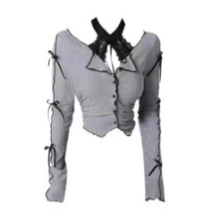 Apparel Harajuku Goth Ribbon Skirt Two Piece Set -Kawaii Store kawaiies plushies plush softtoy harajuku goth ribbon skirt two piece set apparel tops size s40 45kg 583257