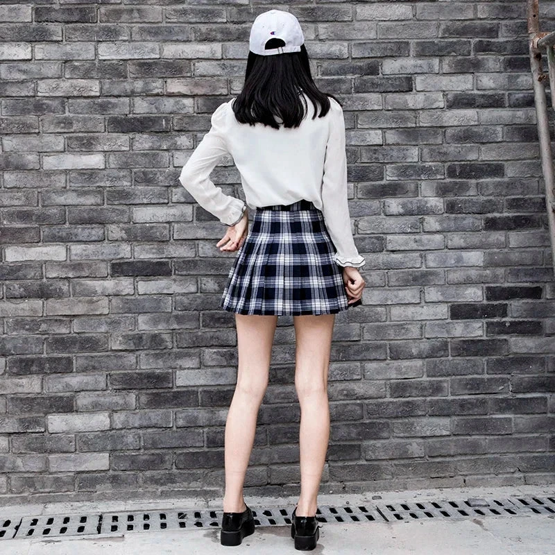 Apparel Harajuku High Waist School Girl Pleated Plaid Short Skirt 8 Apparel Harajuku High Waist School Girl Pleated Plaid Short Skirt - Image 6