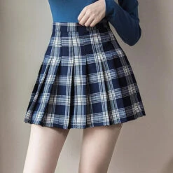 Apparel Harajuku High Waist School Girl Pleated Plaid Short Skirt 20 Apparel Harajuku High Waist School Girl Pleated Plaid Short Skirt -Kawaii Store kawaiies plushies plush softtoy harajuku high waist school girl pleated plaid short skirt apparel 523316