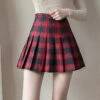 Apparel Harajuku High Waist School Girl Pleated Plaid Short Skirt -Kawaii Store kawaiies plushies plush softtoy harajuku high waist school girl pleated plaid short skirt apparel 808331