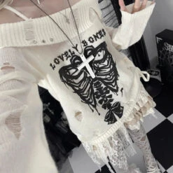 Apparel Harajuku Insomnia Gothic Knitted Pullovers Women 21 Apparel Harajuku Insomnia Gothic Knitted Pullovers Women -Kawaii Store kawaiies plushies plush softtoy harajuku insomnia gothic knitted pullovers women apparel 308222