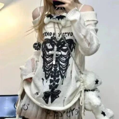 Apparel Harajuku Insomnia Gothic Knitted Pullovers Women