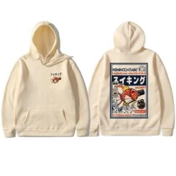 Apparel Harajuku Japanese Fish Konnichiwa Poster Unisex Hoodie -Kawaii Store kawaiies plushies plush softtoy harajuku japanese fish konnichiwa poster unisex hoodie new apparel cream s 344154