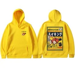 Apparel Harajuku Japanese Fish Konnichiwa Poster Unisex Hoodie -Kawaii Store kawaiies plushies plush softtoy harajuku japanese fish konnichiwa poster unisex hoodie new apparel yellow s 799024