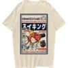 Apparel Harajuku Japanese Fish Konnichiwa Poster Unisex Tee