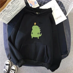 Apparel Harajuku Kawaii Cute Dipsy Dinosaur Hoodie -Kawaii Store kawaiies plushies plush softtoy harajuku kawaii cute dipsy dinosaur hoodie apparel xs black 620429