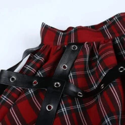 Apparel Harajuku Lolita Gothic Rouge Red Laced Plaid Pleated Skirt -Kawaii Store kawaiies plushies plush softtoy harajuku lolita gothic rouge red laced plaid pleated skirt apparel 356648