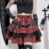 Apparel Harajuku Lolita Gothic Rouge Red Laced Plaid Pleated Skirt 1 Apparel Harajuku Lolita Gothic Rouge Red Laced Plaid Pleated Skirt -Kawaii Store kawaiies plushies plush softtoy harajuku lolita gothic rouge red laced plaid pleated skirt apparel 3xl 223116