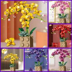 Huge Blossoming Orchid Flower Building Set Collection