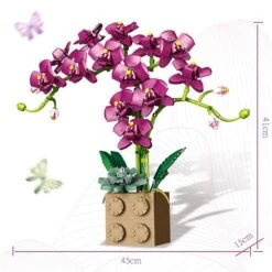 Huge Blossoming Orchid Flower Building Set Collection -Kawaii Store kawaiies plushies plush softtoy huge blossoming orchid flower building set collection build it 216859