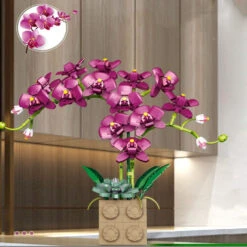 Huge Blossoming Orchid Flower Building Set Collection -Kawaii Store kawaiies plushies plush softtoy huge blossoming orchid flower building set collection build it 232998