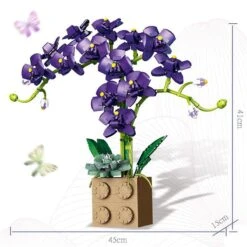 Huge Blossoming Orchid Flower Building Set Collection -Kawaii Store kawaiies plushies plush softtoy huge blossoming orchid flower building set collection build it 486551