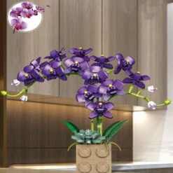Huge Blossoming Orchid Flower Building Set Collection -Kawaii Store kawaiies plushies plush softtoy huge blossoming orchid flower building set collection build it 775384