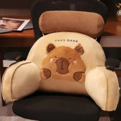 Huge Capybara Cushion Plush Backrest Seat -Kawaii Store kawaiies plushies plush softtoy huge capybara cushion plush backrest seat home decor 481695