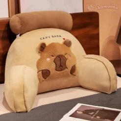 Huge Capybara Cushion Plush Backrest Seat -Kawaii Store kawaiies plushies plush softtoy huge capybara cushion plush backrest seat home decor 656736