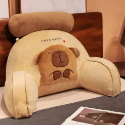 Huge Capybara Cushion Plush Backrest Seat -Kawaii Store kawaiies plushies plush softtoy huge capybara cushion plush backrest seat home decor begging 40x60cm 189097