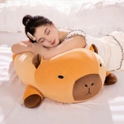 Huge Snuggly Capybara Plushie -Kawaii Store kawaiies plushies plush softtoy huge snuggly capybara plushie soft toy 234379