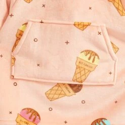 Apparel Ice Cream Coral Oversized Blanket Hoodie For Adults & Children -Kawaii Store kawaiies plushies plush softtoy ice cream coral oversized blanket hoodie for adults children new apparel 735965