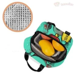 Jade Green Lucky Cat Insulated Lunch Bag -Kawaii Store kawaiies plushies plush softtoy jade green lucky cat insulated lunch bag bag 878829