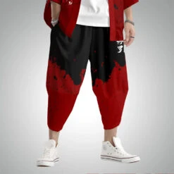 Apparel Japanese Anime Asura Blades Men Two-Piece Kimono Yukata Top & Pants Sets -Kawaii Store kawaiies plushies plush softtoy japanese anime asura blades men two piece kimono yukata top pants sets kimono 934079