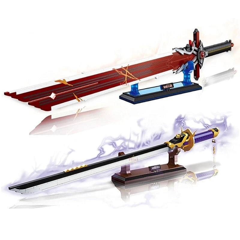 Japanese Anime Red Purple Sword Building Block 4 Japanese Anime Red Purple Sword Building Block - Image 2