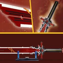 Japanese Anime Red Purple Sword Building Block 36 Japanese Anime Red Purple Sword Building Block -Kawaii Store kawaiies plushies plush softtoy japanese anime red purple sword building block build it 731048