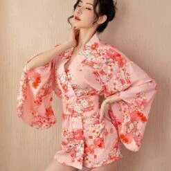 Apparel Japanese Cherry Blossom Sakura Pink Kimono -Kawaii Store kawaiies plushies plush softtoy japanese cherry blossom sakura pink kimono clothing 271411