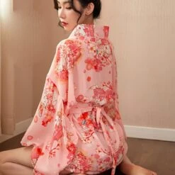 Apparel Japanese Cherry Blossom Sakura Pink Kimono