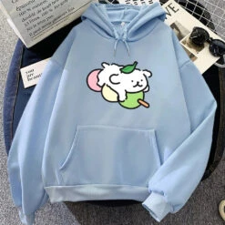 Apparel Japanese Dango Luckie The Dog Unisex Hoodie -Kawaii Store kawaiies plushies plush softtoy japanese dango luckie the dog unisex hoodie apparel light blue xs 280532