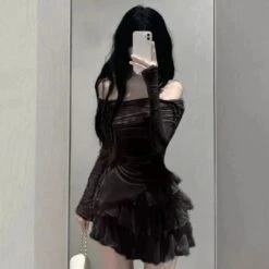 Apparel Japanese Fairytale Two Piece Skirt Set -Kawaii Store kawaiies plushies plush softtoy japanese fairytale two piece skirt set apparel black s 872832