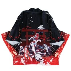 Apparel Japanese Great Koi Of Torii Gate Women's Kimono Cardigan -Kawaii Store kawaiies plushies plush softtoy japanese great koi of torii gate womens kimono cardigan new apparel 456436