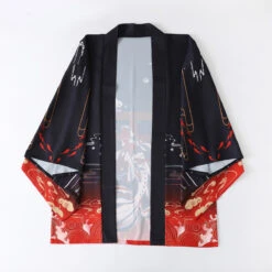 Apparel Japanese Great Koi Of Torii Gate Women's Kimono Cardigan -Kawaii Store kawaiies plushies plush softtoy japanese great koi of torii gate womens kimono cardigan new apparel 691823