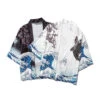 Apparel Japanese Great Wave Off Kanagawa Dragons Kois Kimono