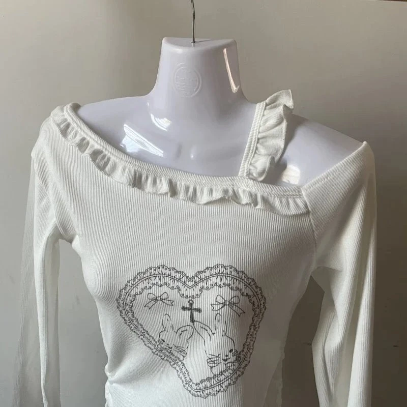 Apparel Japanese Harajuku Gray White Bunny Ruffled Skirt Top 16 Apparel Japanese Harajuku Gray White Bunny Ruffled Skirt Top - Image 14