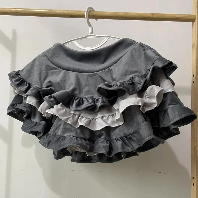 Apparel Japanese Harajuku Gray White Bunny Ruffled Skirt Top 13 Apparel Japanese Harajuku Gray White Bunny Ruffled Skirt Top - Image 11