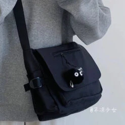 Apparel Japanese Harajuku Power Off Simple Crossbody Shoulder Bag -Kawaii Store kawaiies plushies plush softtoy japanese harajuku power off simple crossbody shoulder bag bags 289564